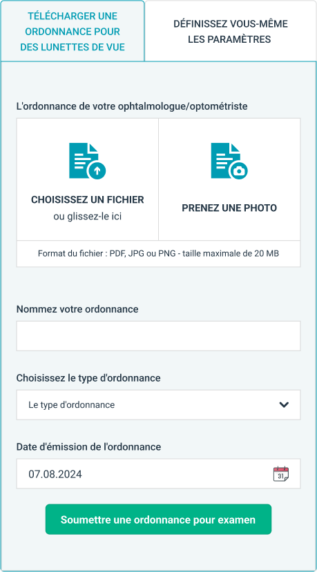 Discount voucher for uploading your glasses prescription