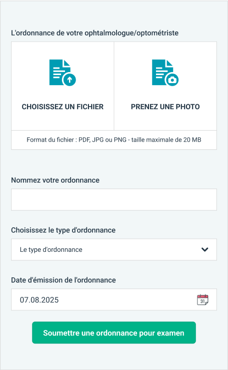 Discount voucher for uploading your glasses prescription