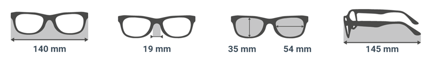 Dimensions des lunettes
