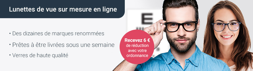 Recevez une réduction de €6 sur vos lunettes de vue grâce à votre ordonnance.