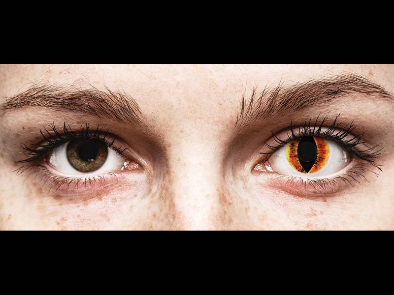 Lentilles de contact Orange Saurons Eye - ColourVue Crazy (2 lentilles)